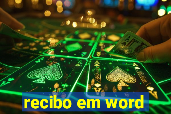 recibo em word